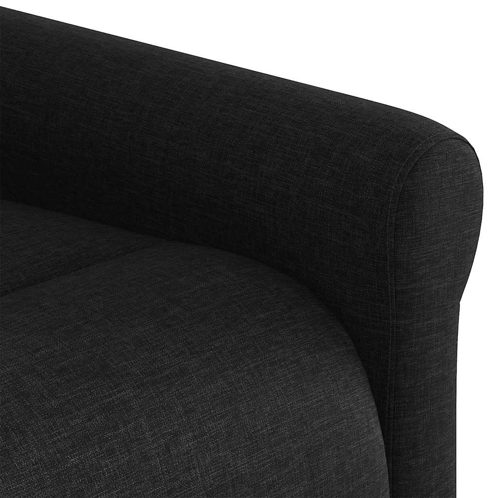 Fauteuil verstelbaar stof zwart