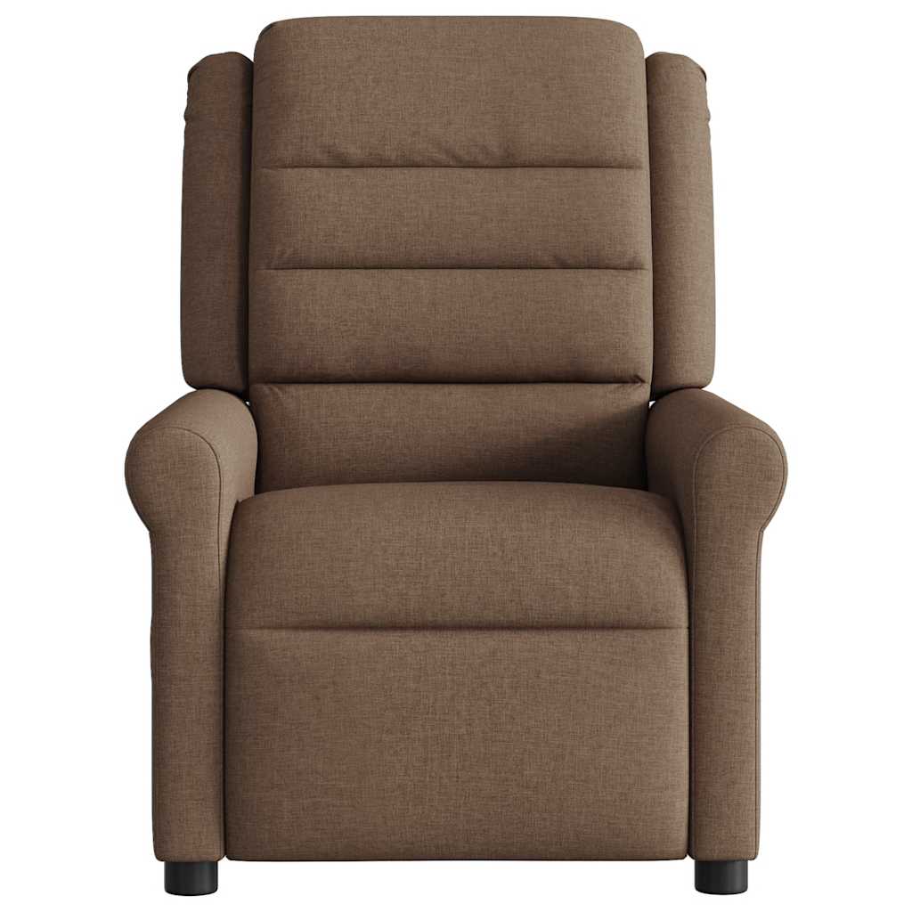 Fauteuil verstelbaar stof bruin