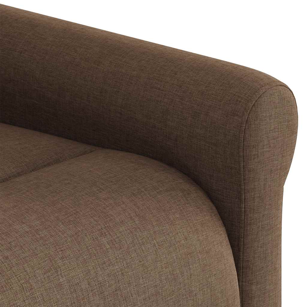 Fauteuil verstelbaar stof bruin
