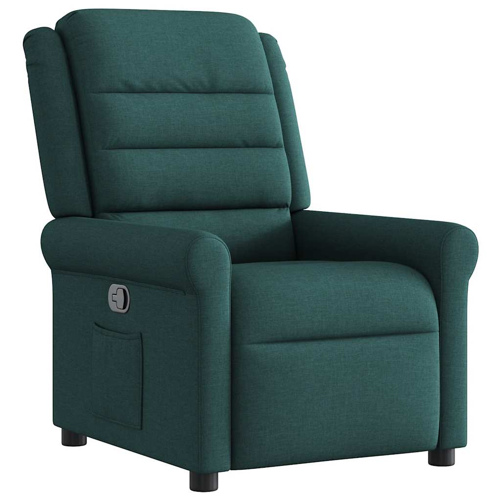 Fauteuil verstelbaar stof donkergroen