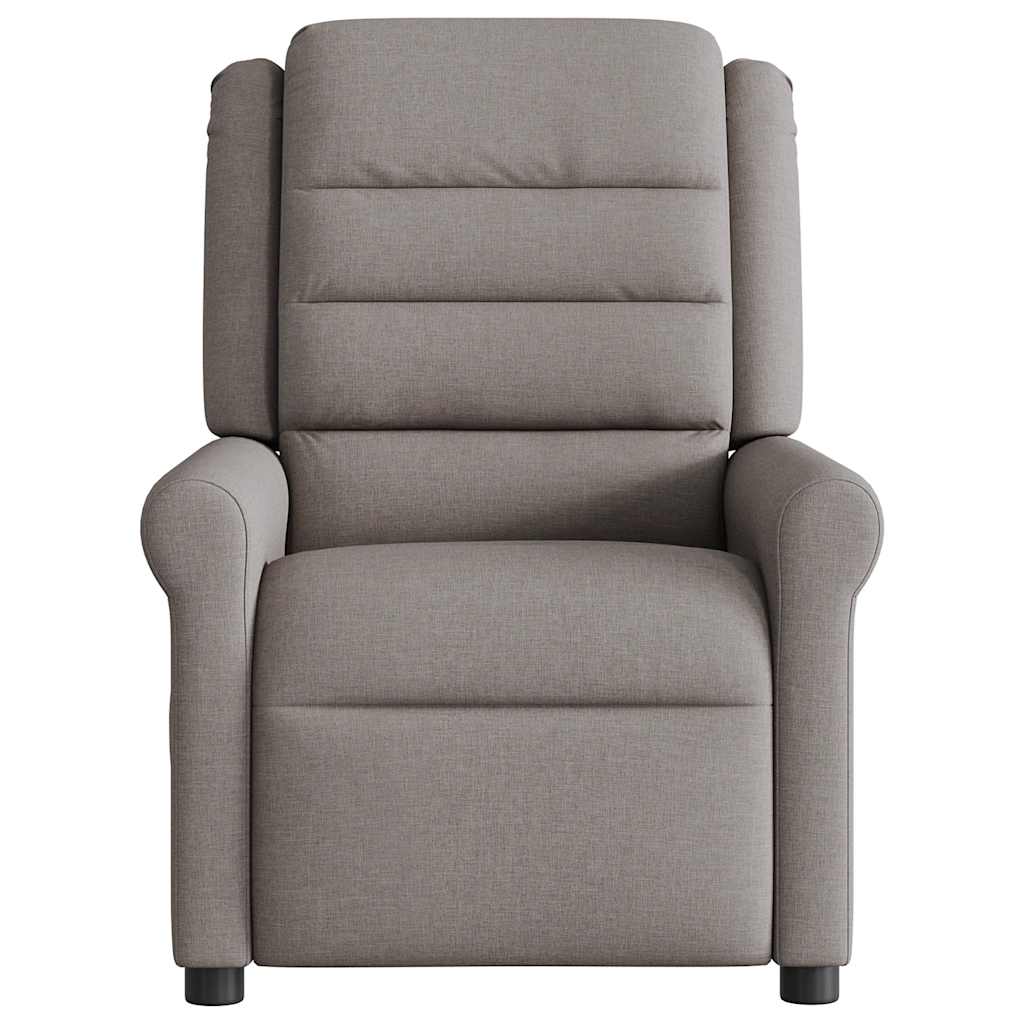 Fauteuil verstelbaar stof taupe