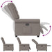 Fauteuil verstelbaar stof taupe