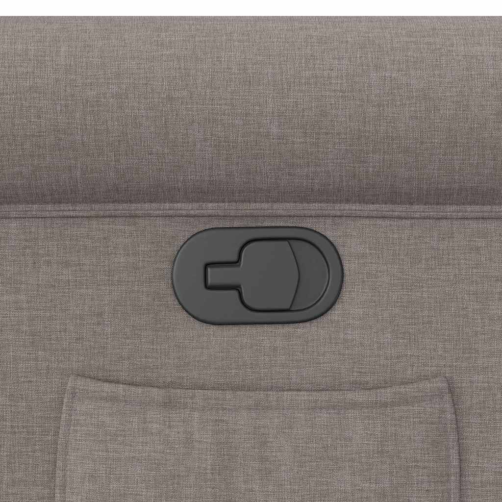 Fauteuil verstelbaar stof taupe
