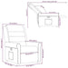 Fauteuil verstelbaar stof taupe