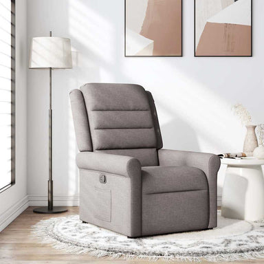 Fauteuil verstelbaar stof taupe