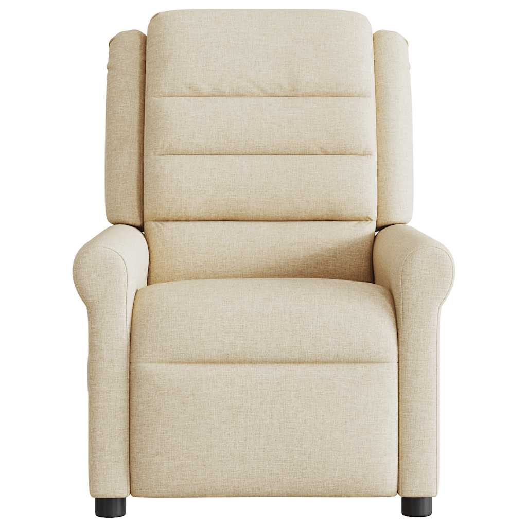 Fauteuil verstelbaar stof crèmekleurig