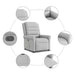 Fauteuil verstelbaar stof wolk grijs