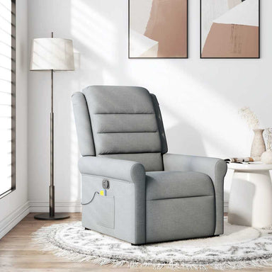 Massagestoel verstelbaar stof lichtgrijs