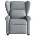 Fauteuil verstelbaar stof lichtgrijs