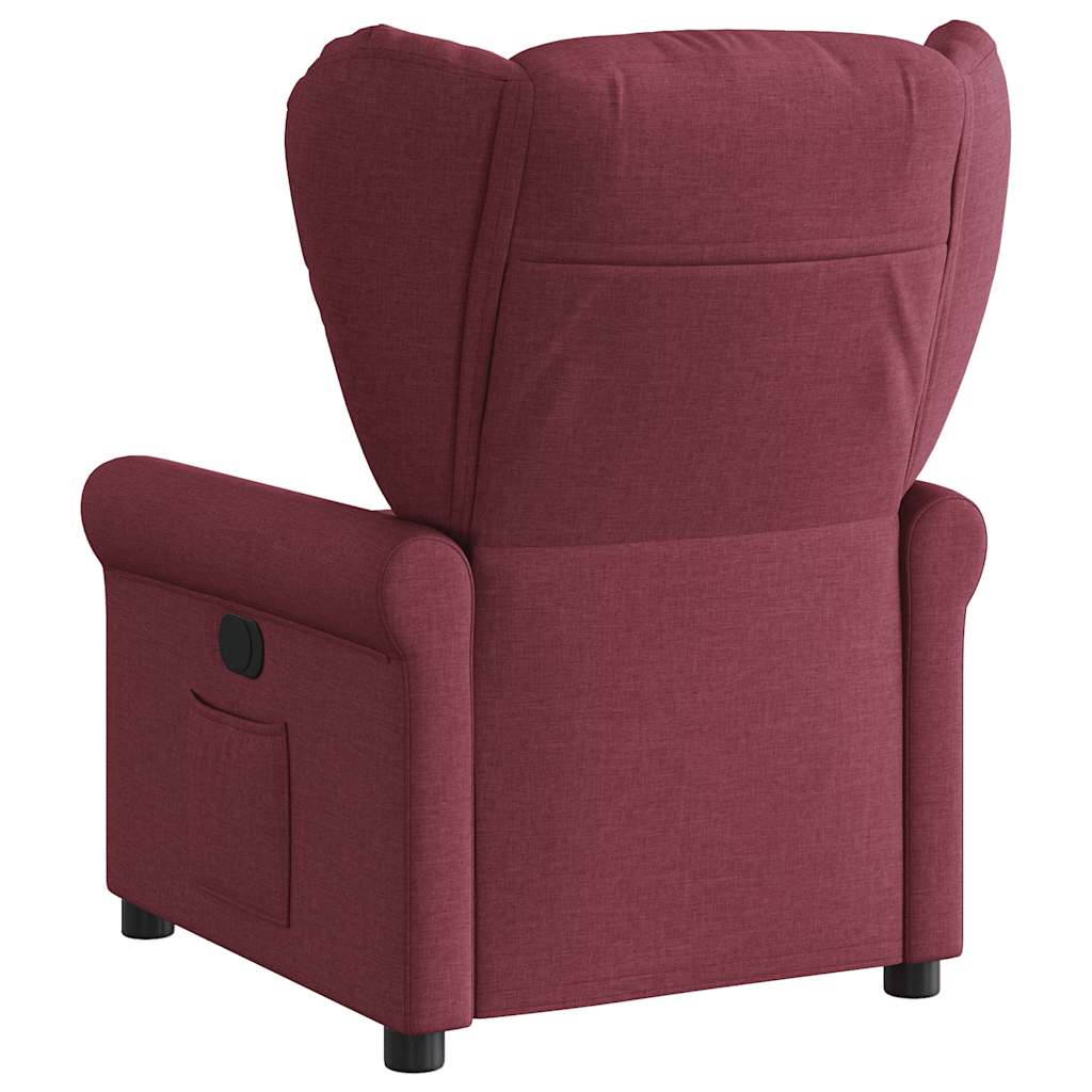 Fauteuil verstelbaar stof wijnrood