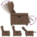 Fauteuil verstelbaar stof bruin