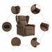 Fauteuil verstelbaar stof bruin