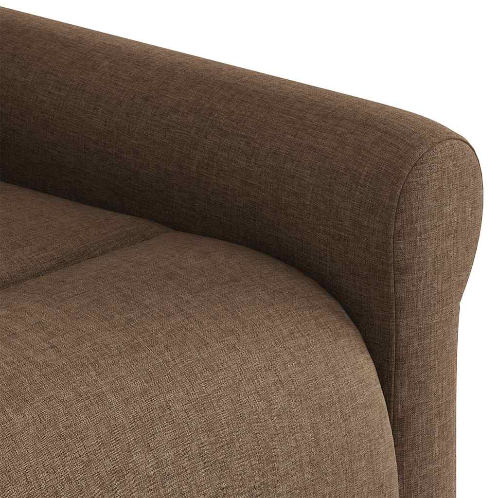 Fauteuil verstelbaar stof bruin