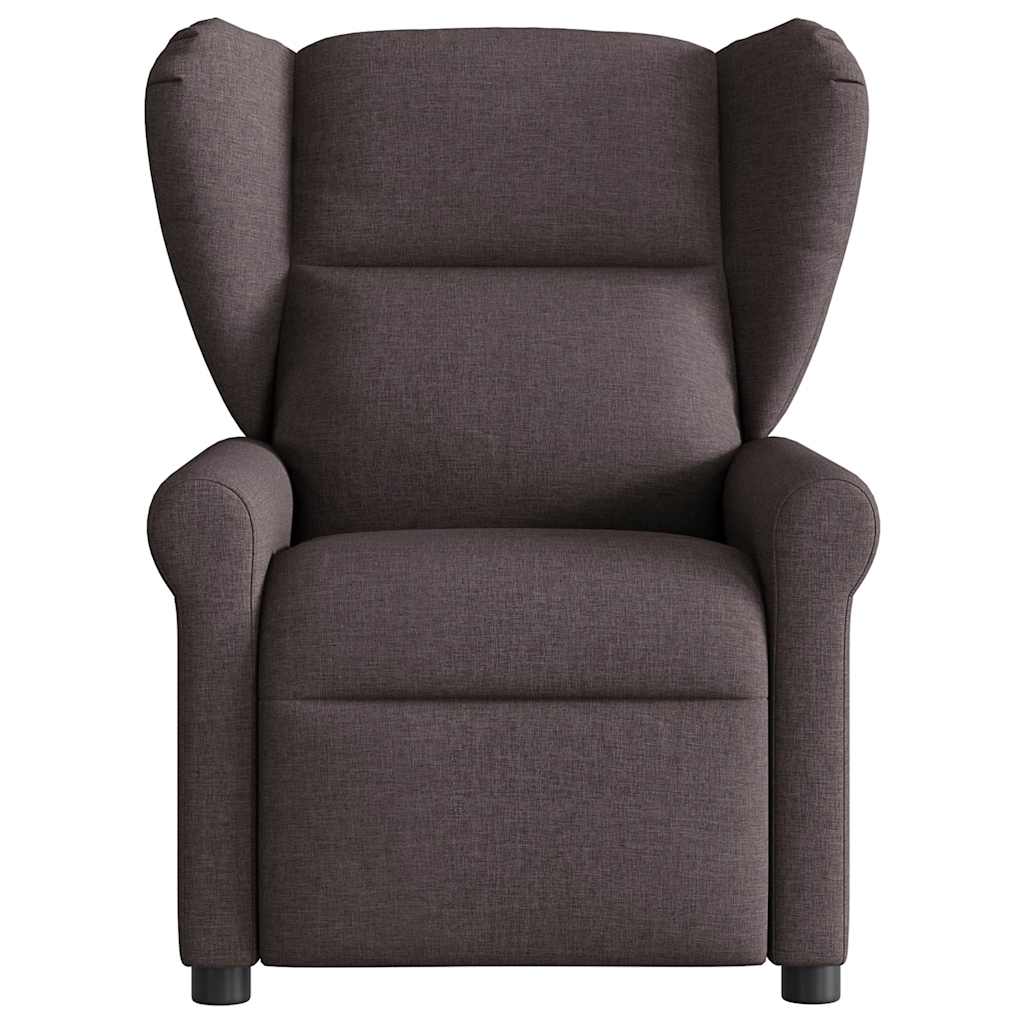 Fauteuil verstelbaar stof donkerbruin