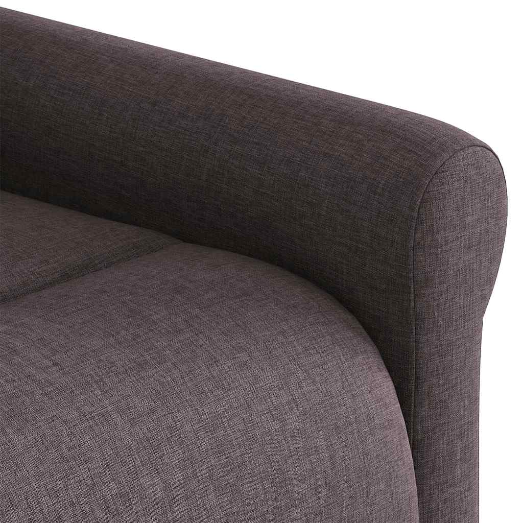 Fauteuil verstelbaar stof donkerbruin