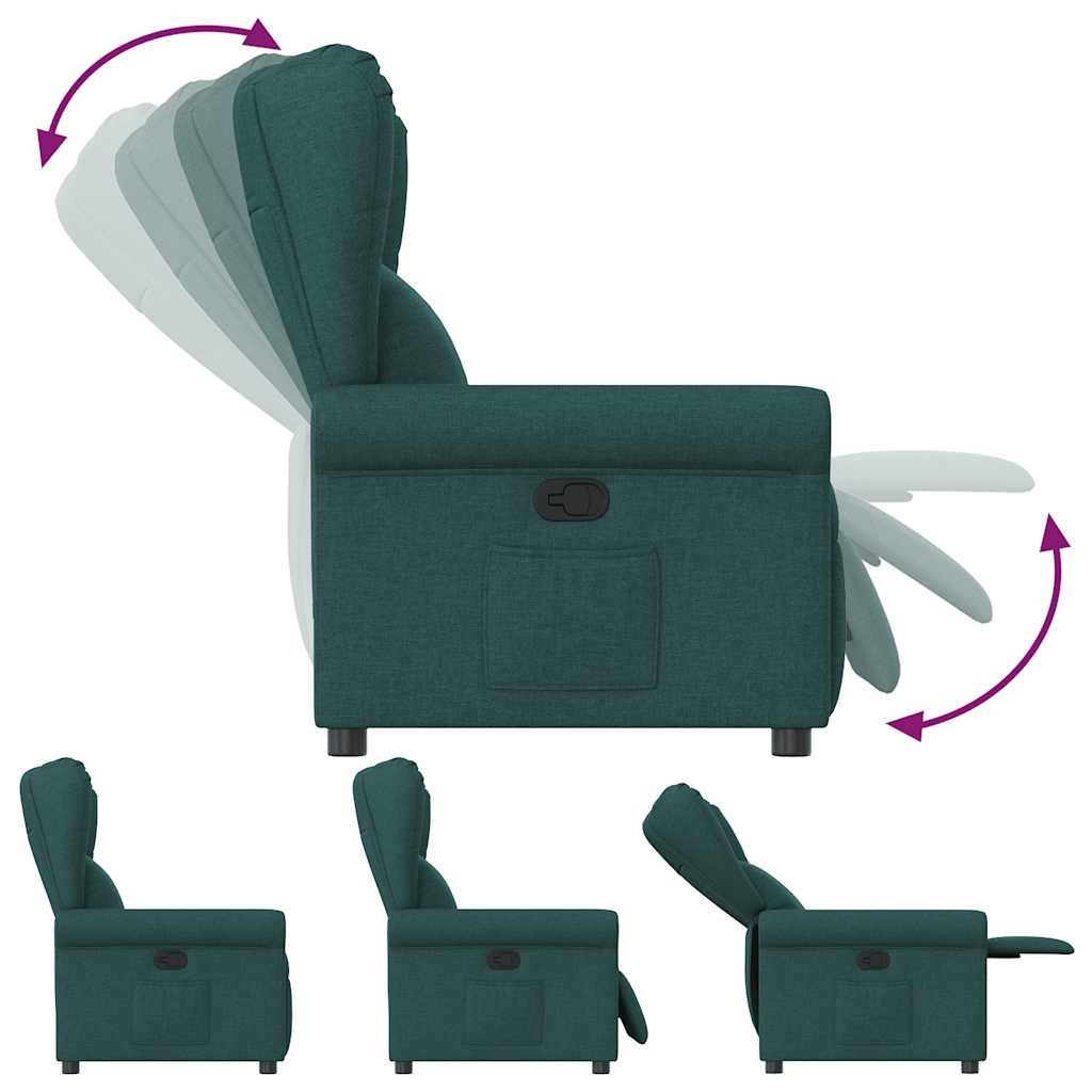 Fauteuil verstelbaar stof donkergroen