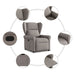 Fauteuil verstelbaar stof taupe