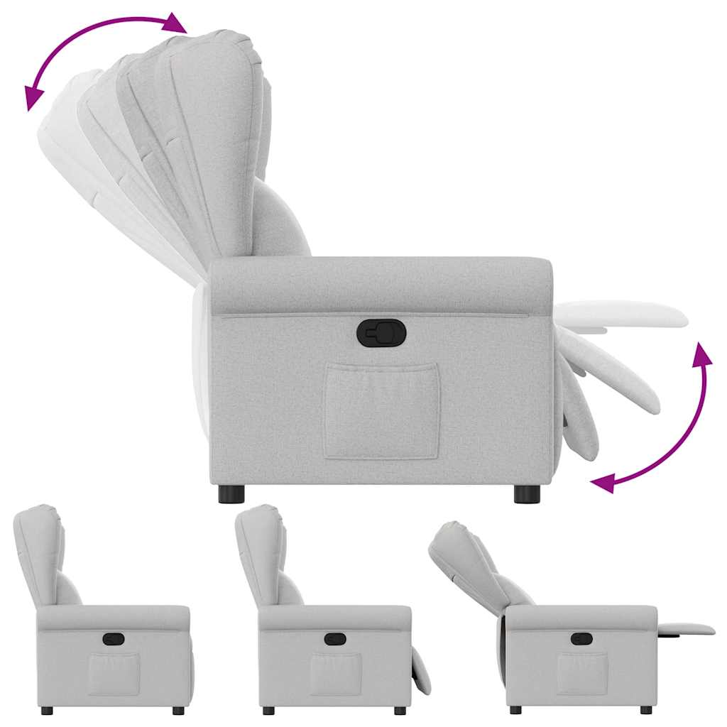 Fauteuil verstelbaar stof wolk grijs