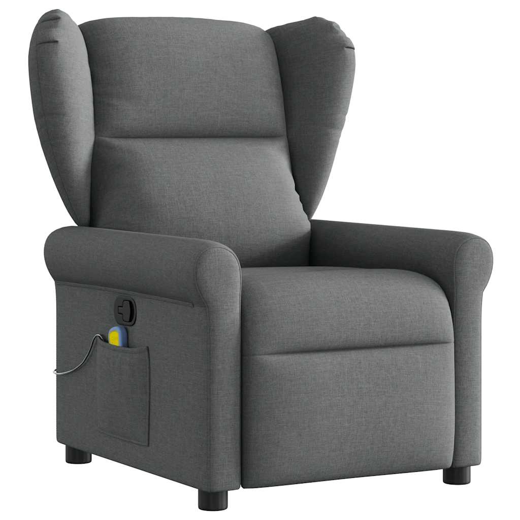 Massagestoel Donkergrijze Stof 1