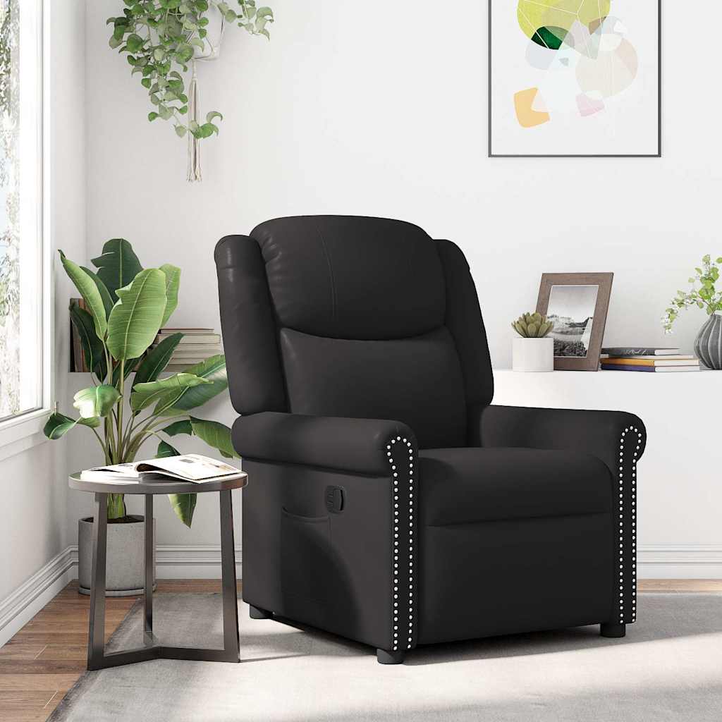 Fauteuil verstelbaar kunstleer glanzend bruin