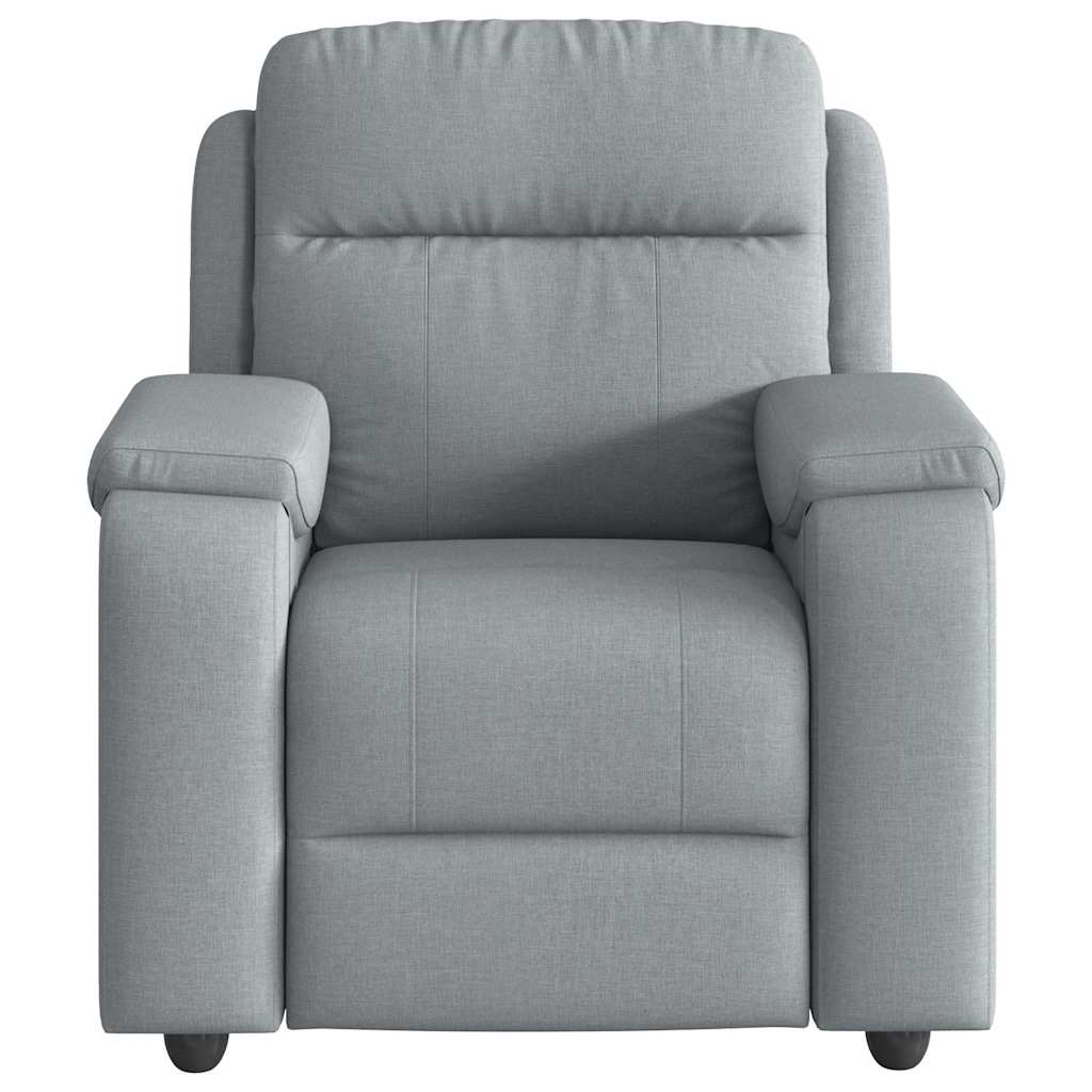 Fauteuil verstelbaar stof lichtgrijs