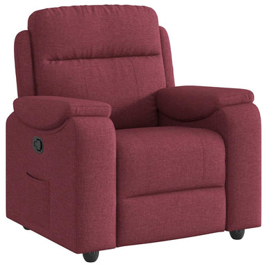 Fauteuil verstelbaar stof wijnrood