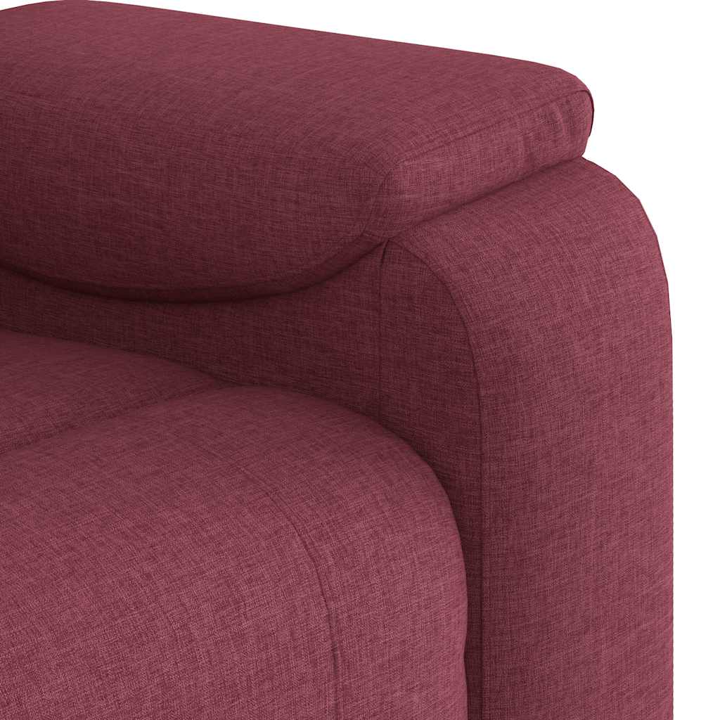 Fauteuil verstelbaar stof wijnrood