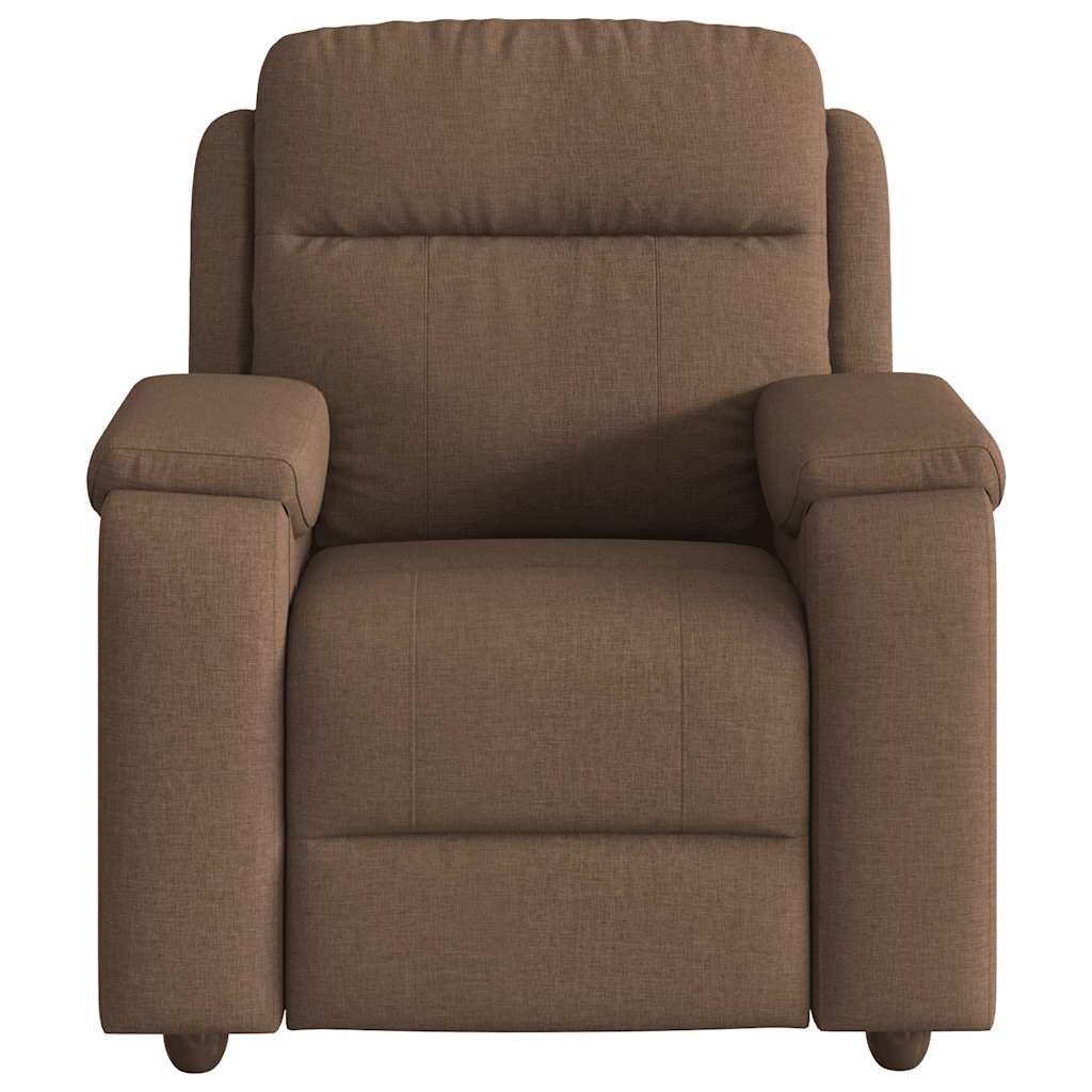 Fauteuil verstelbaar stof bruin
