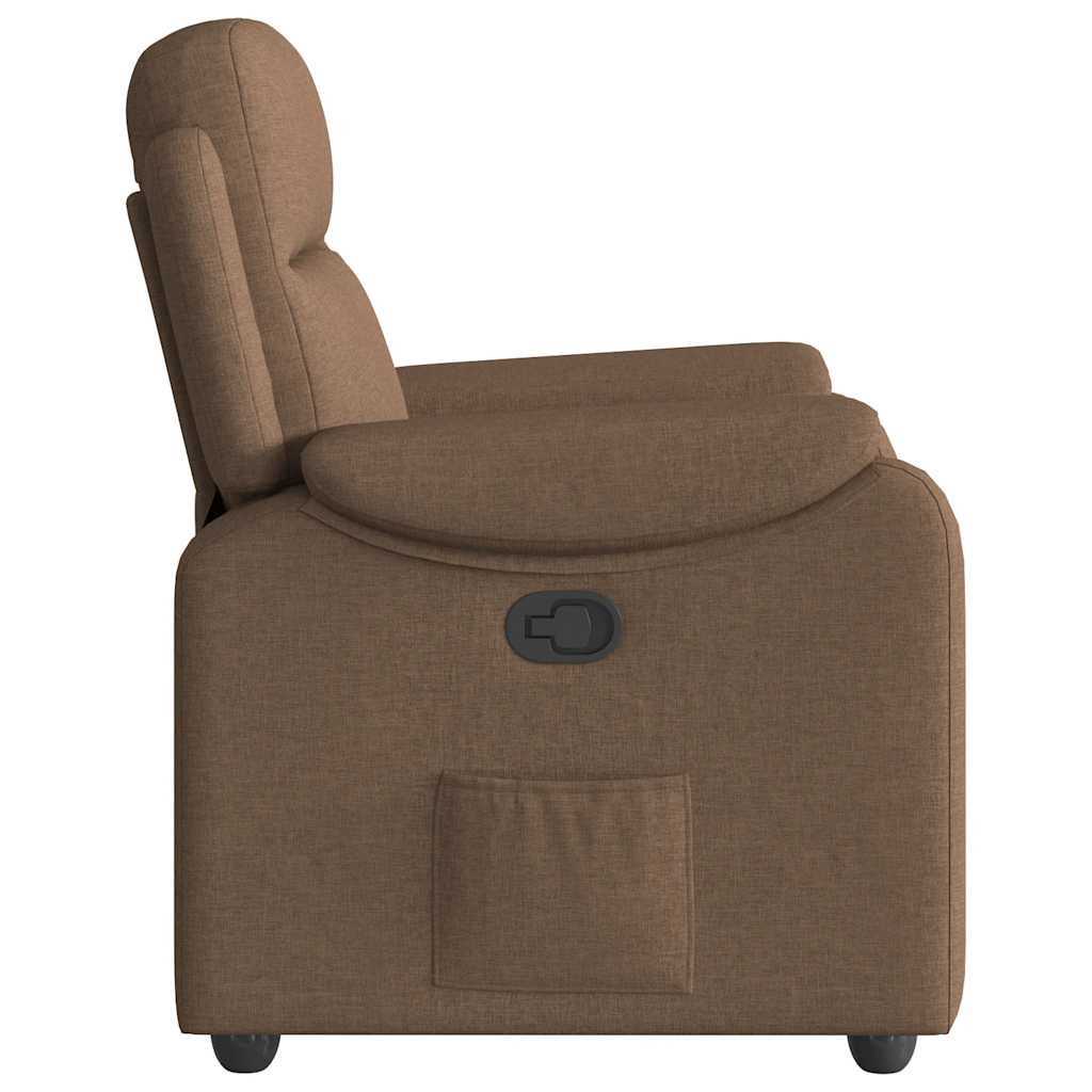 Fauteuil verstelbaar stof bruin
