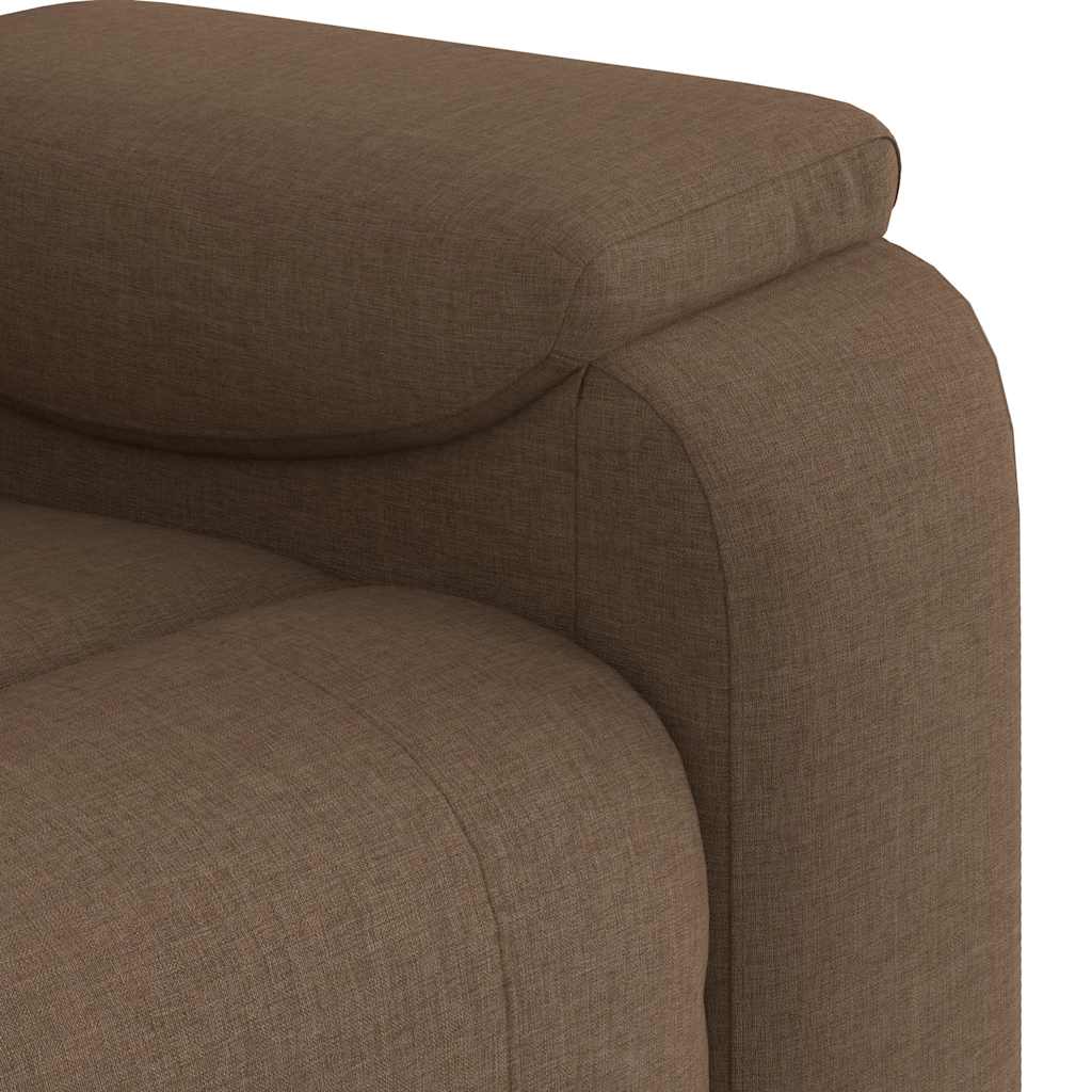 Fauteuil verstelbaar stof bruin