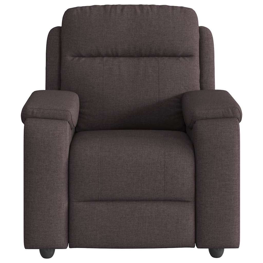 Fauteuil verstelbaar stof donkerbruin