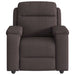 Fauteuil verstelbaar stof donkerbruin