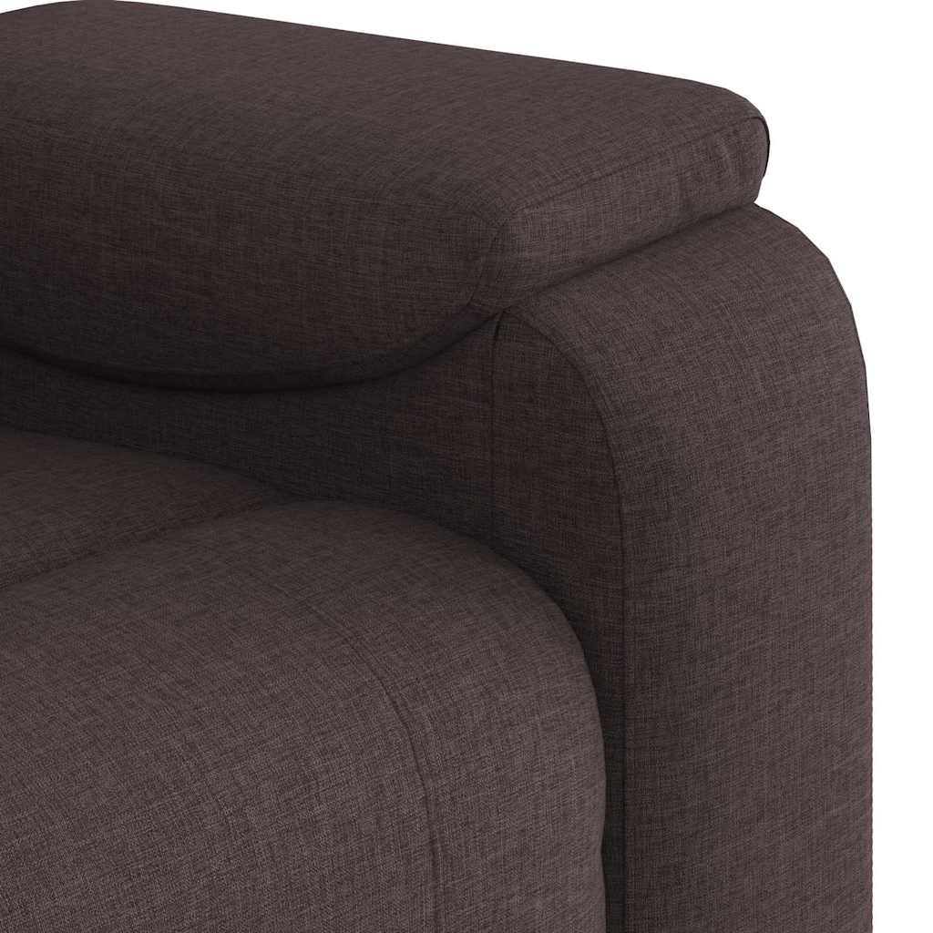 Fauteuil verstelbaar stof donkerbruin