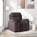 Fauteuil verstelbaar stof donkerbruin