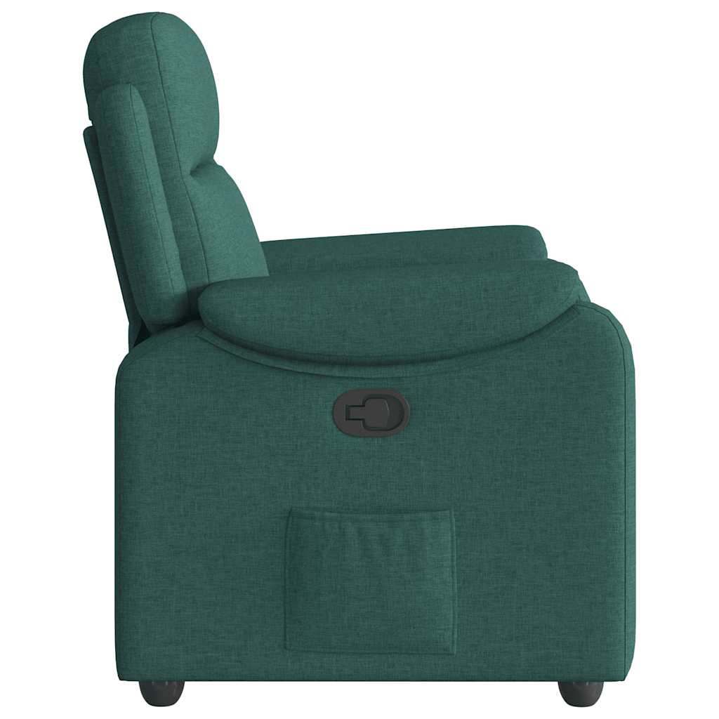 Fauteuil verstelbaar stof donkergroen