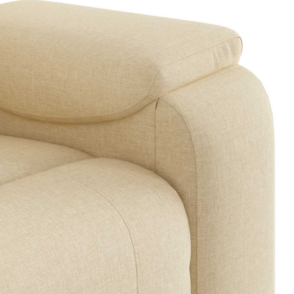 Fauteuil verstelbaar stof crèmekleurig