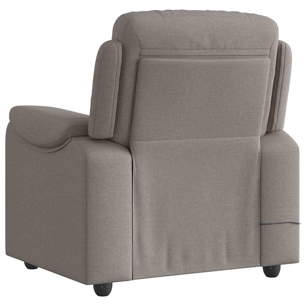 Massagestoel verstelbaar stof taupe