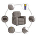 Massagestoel verstelbaar stof taupe