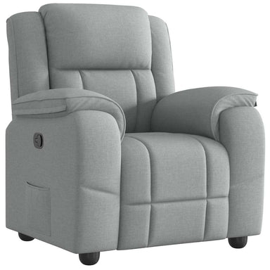 Fauteuil verstelbaar stof lichtgrijs