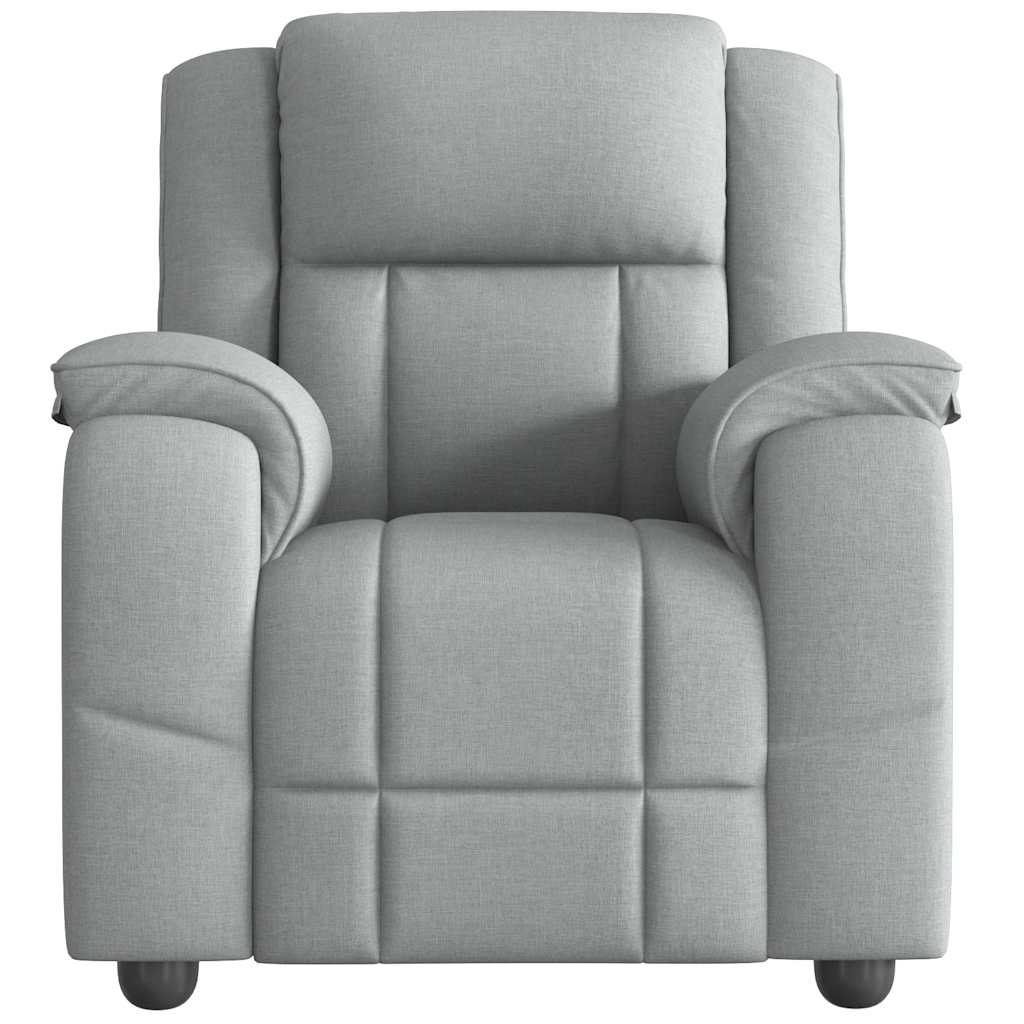 Fauteuil verstelbaar stof lichtgrijs