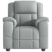 Fauteuil verstelbaar stof lichtgrijs