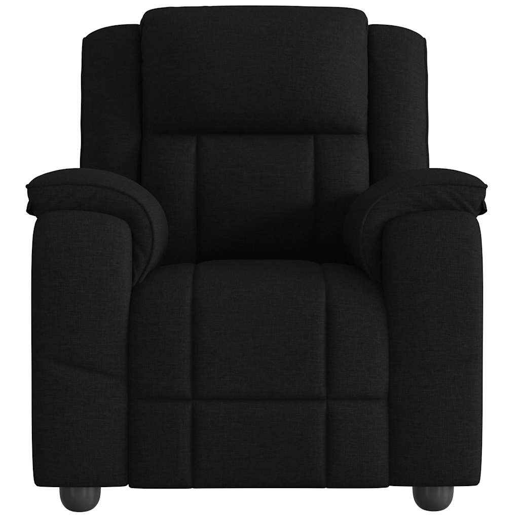 Fauteuil verstelbaar stof zwart