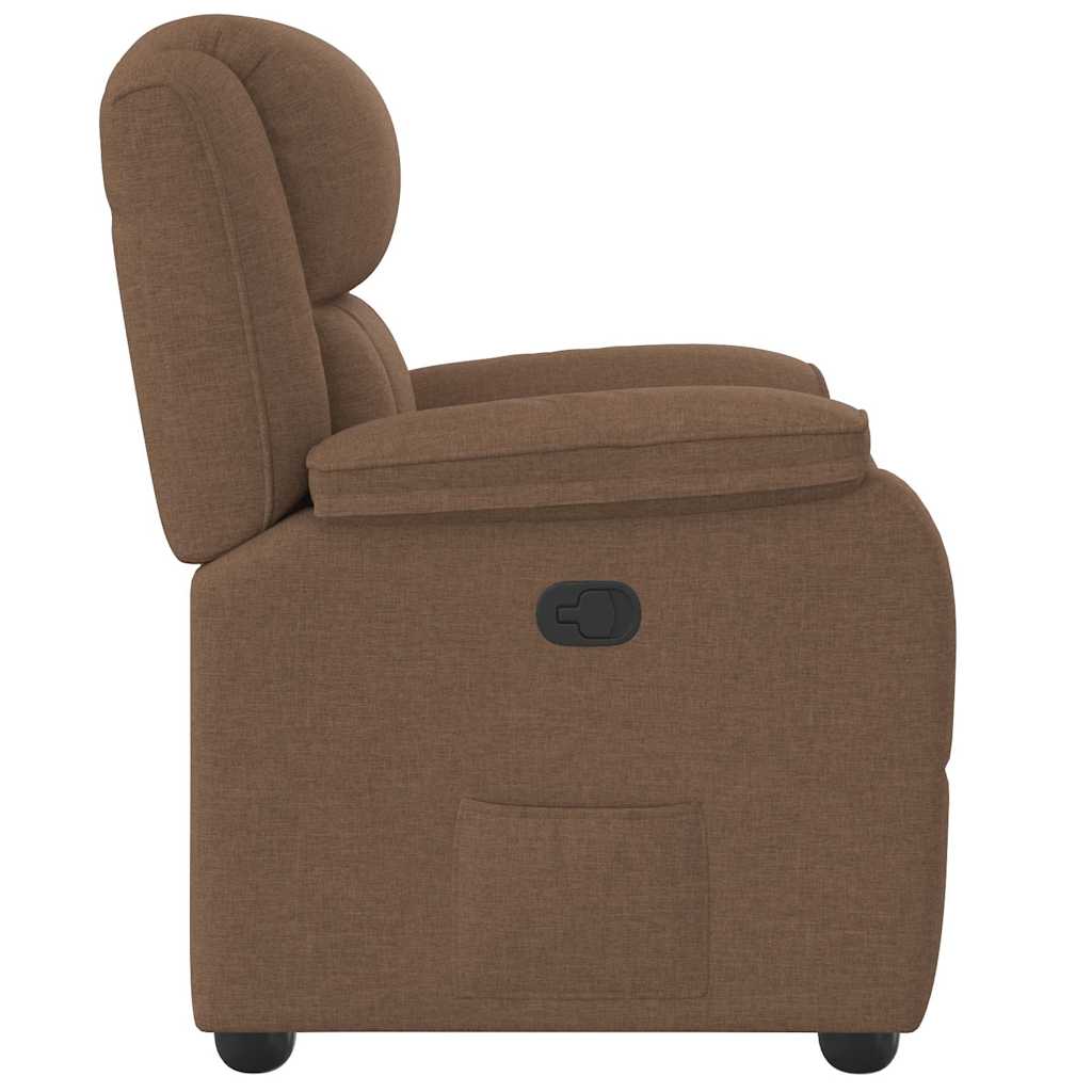 Fauteuil verstelbaar stof bruin