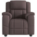 Fauteuil verstelbaar stof donkerbruin