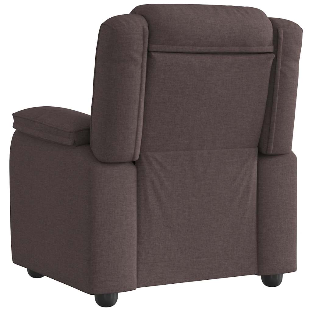 Fauteuil verstelbaar stof donkerbruin