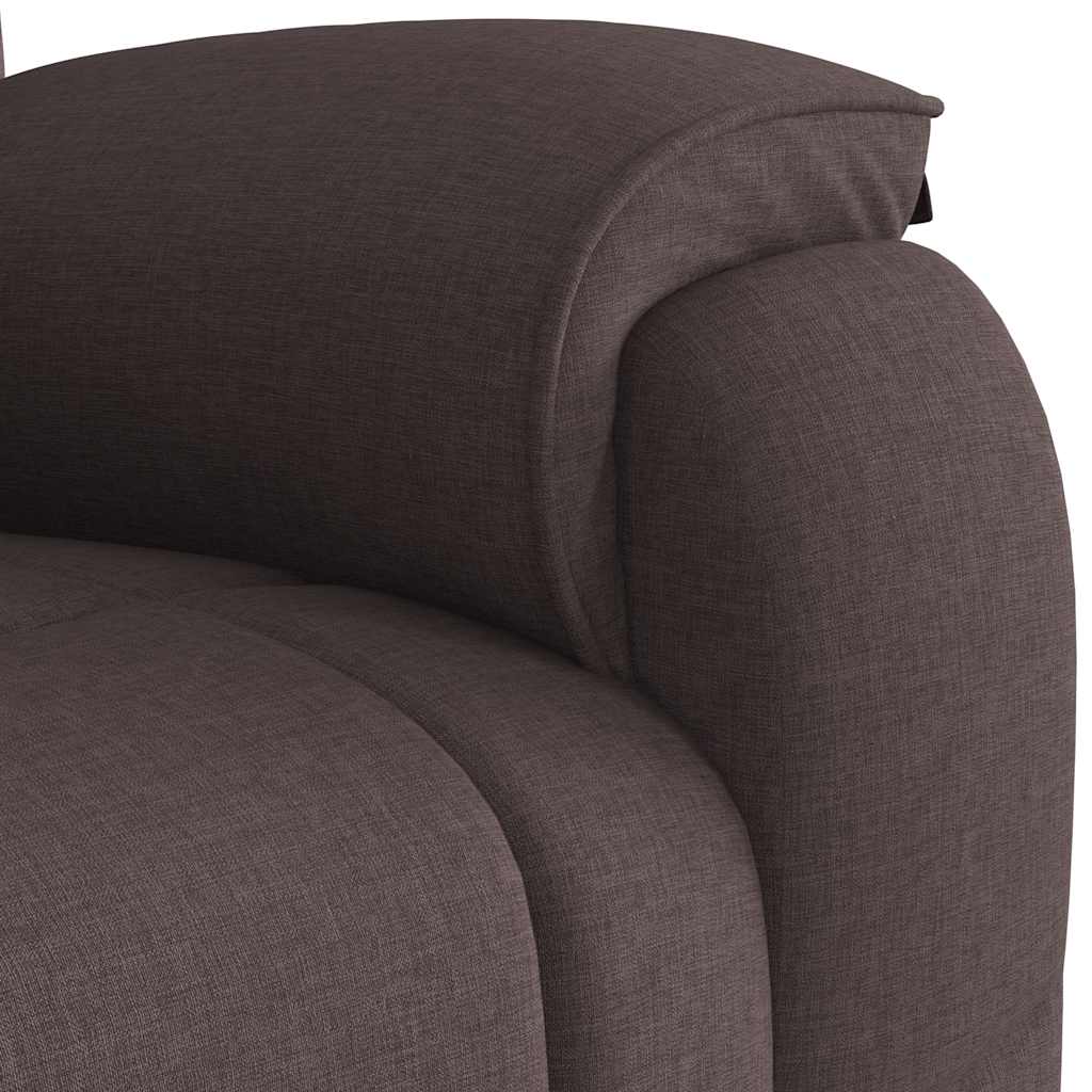 Fauteuil verstelbaar stof donkerbruin
