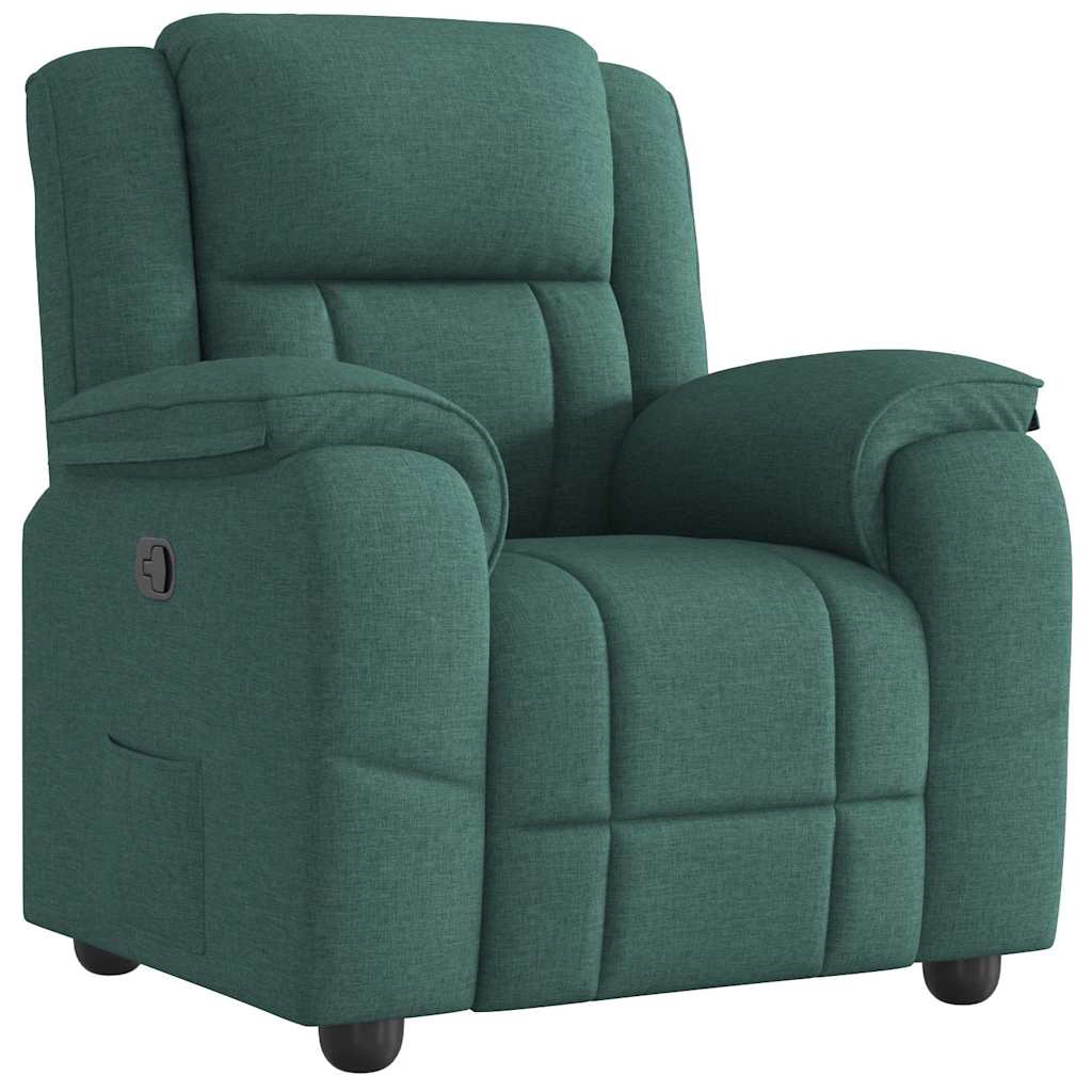 Fauteuil verstelbaar stof donkergroen