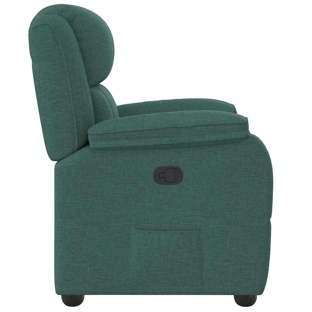 Fauteuil verstelbaar stof donkergroen