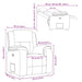 Fauteuil verstelbaar stof taupe