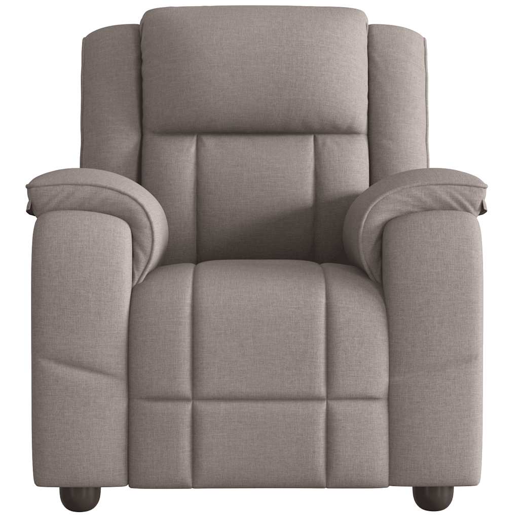 Fauteuil verstelbaar stof taupe